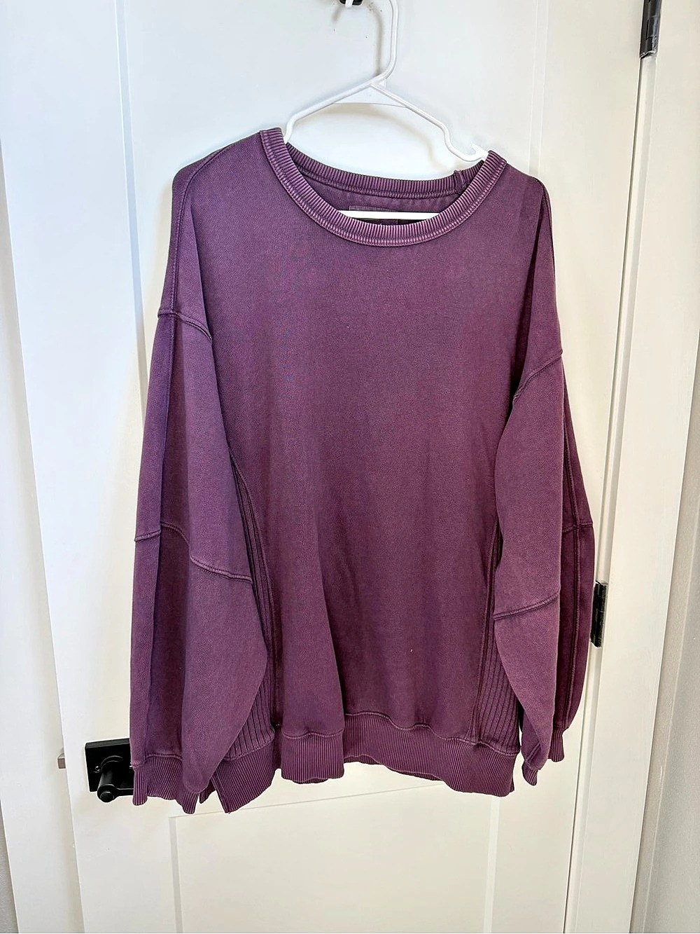 Aerie Long Sleeve Sweatshirt in Purple
